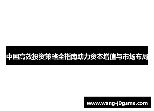 中国高效投资策略全指南助力资本增值与市场布局