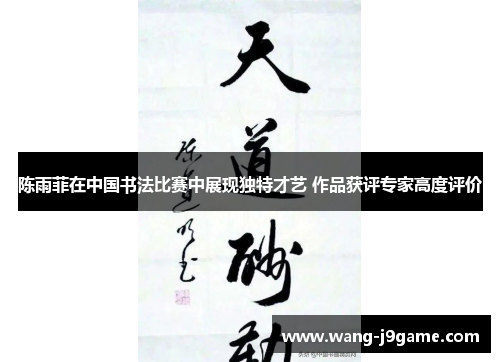 陈雨菲在中国书法比赛中展现独特才艺 作品获评专家高度评价