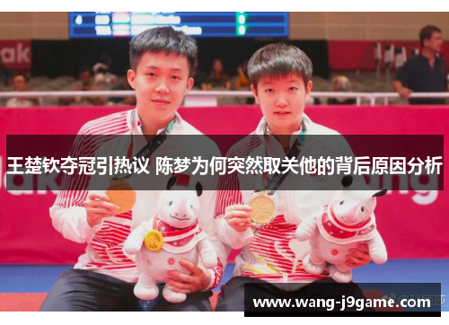 王楚钦夺冠引热议 陈梦为何突然取关他的背后原因分析